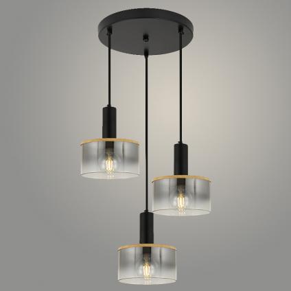 Подвес 74746/3HQ BK+SM черный 3х40W E27 d450 h800, 24